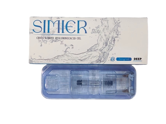 1 مل 2 مل حامض الهيالورونيك المتقاطع 24mg/Ml HA الحامض الجلدي